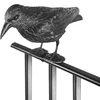 Сидящий ворон, отпугиватель птиц, натуральный размер - 3 ['искусственная птица', ' искусственный ворон', ' декоративная фигура', ' экологичный отпугиватель', ' отпугиватель голубей', ' безопасный отпугиватель']