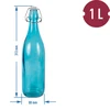 Стеклянная бутылка 1 л с герметичной бугель-пробкой, различных цветов - 2 ['розовая бутылка', ' бутылка Барби', ' бутылка Халка', ' бутылка Ледяное сердце', ' бутылка для воды', ' бутылка для лимонада', ' бутылка для полива цветов', ' декоративная бутылка', ' бутылка с герметичной пробкой']