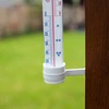 Термометр уличный, приклеиваемый/привинчиваемый, с пластиковой шкалой, белый (-50°C до +50°C) 27см - 3 ['круглый термометр', ' какая температура']