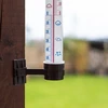 Термометр уличный, приклеиваемый/привинчиваемый, с пластиковой шкалой, коричневый (-50°Cдо+50°C)27см - 3 ['круглый термометр', ' какая температура']