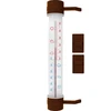 Термометр уличный, приклеиваемый/привинчиваемый, с пластиковой шкалой, коричневый (-50°Cдо+50°C)27см  - 1 ['круглый термометр', ' какая температура']