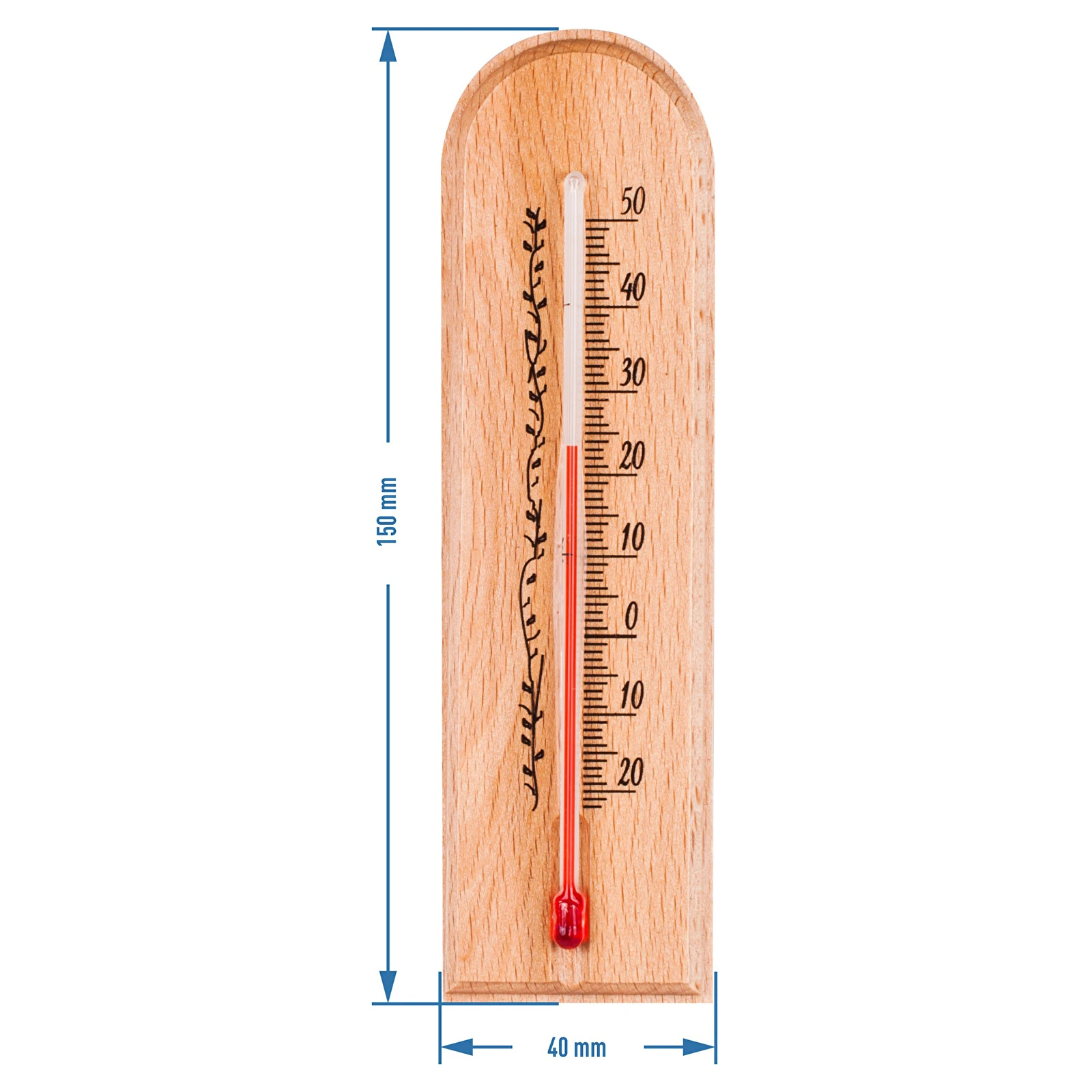 Комнатный термометр с рисунком (-20°C до +50°C) 15см