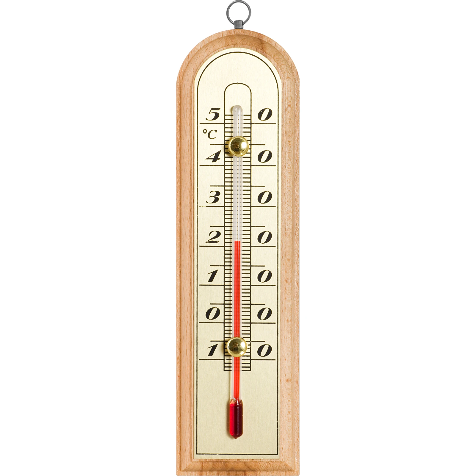 Комнатный термометр с золотистой шкалой (-10°C до +50°C) 16см