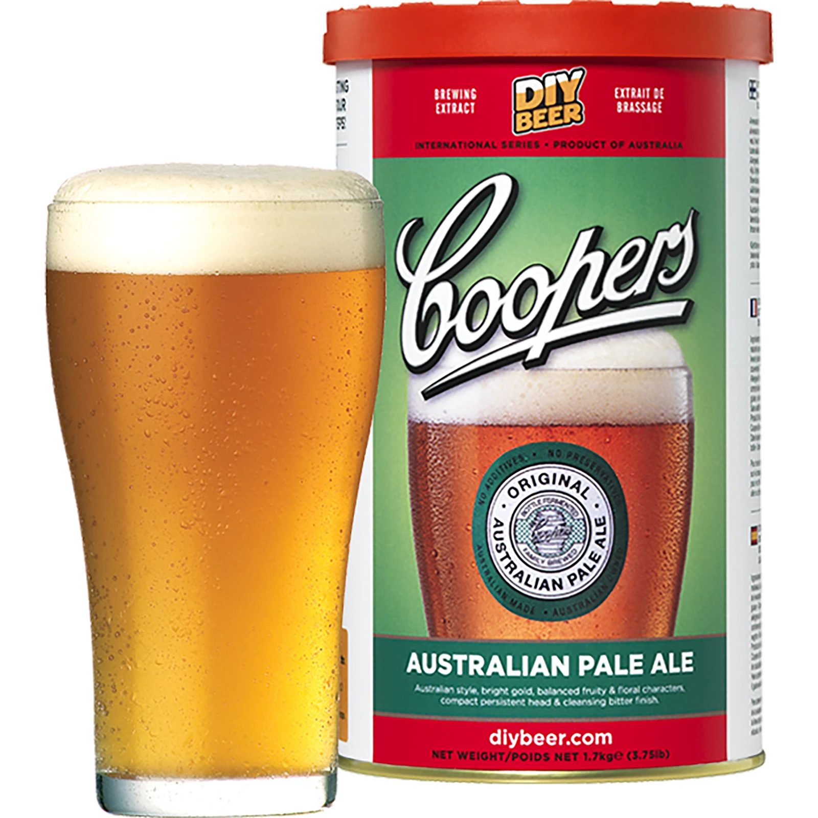 Концентрат для приготовления 23 л пива, 1,7 кг - AUSTRALIAN PALE ALE  (пивоварные комплекты coopers) - symbol:407310