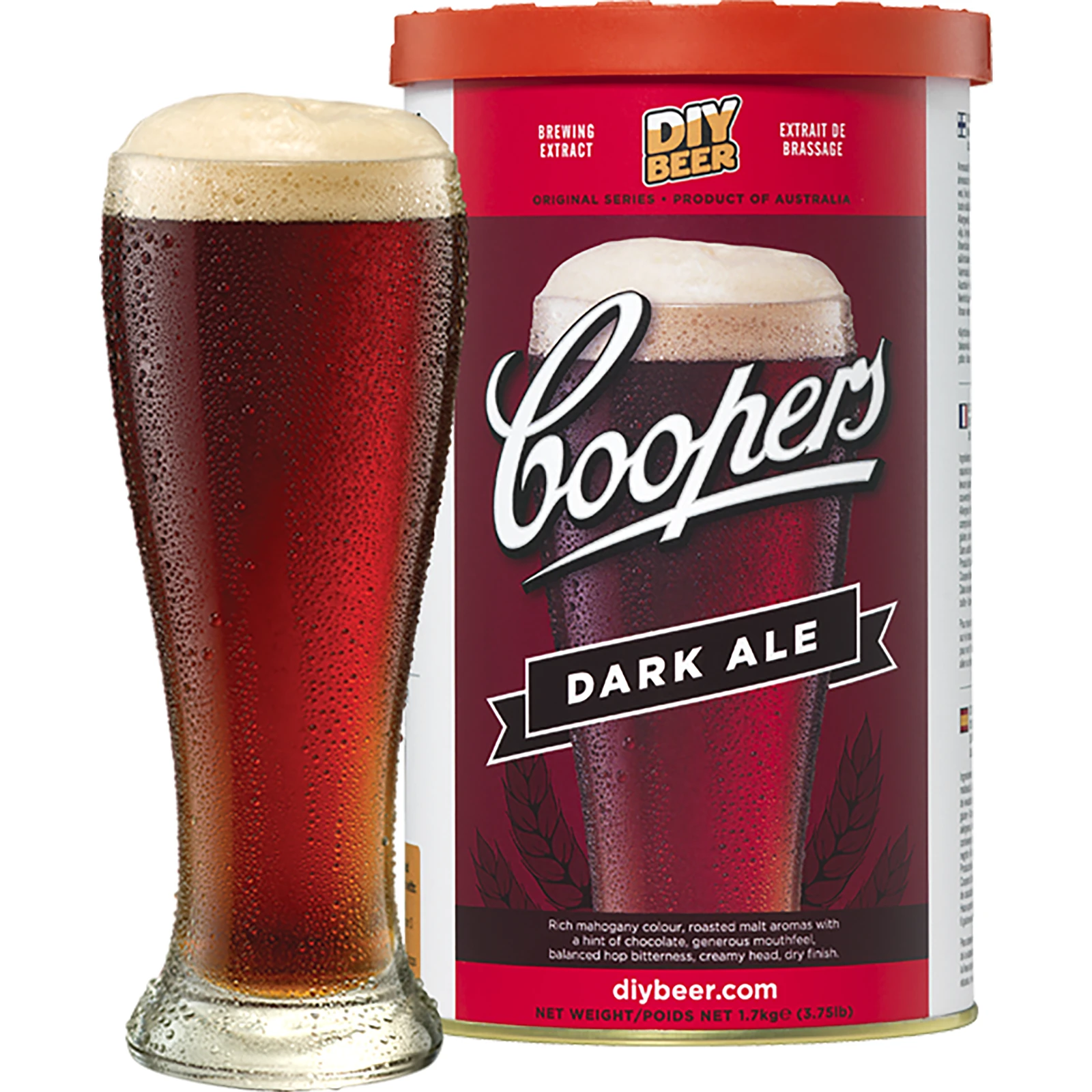 Концентрат для приготовления 23 л пива, 1,7 кг - DARK ALE COOPERS  (пивоварные комплекты coopers) - symbol:407210