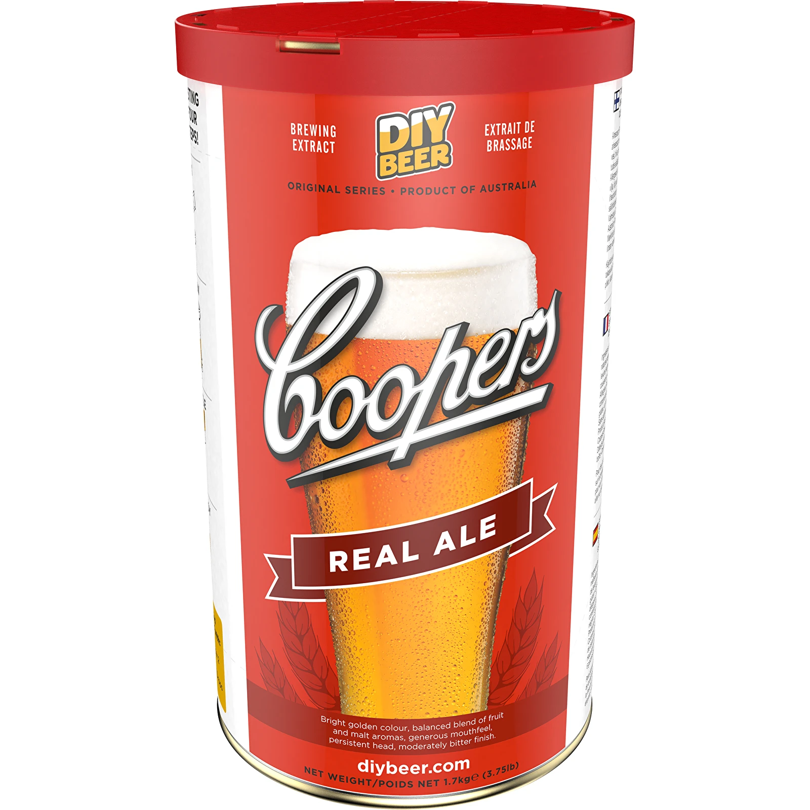 Концентрат для приготовления 23 л пива, 1,7 кг - REAL ALE - COOPERS  (пивоварные комплекты coopers) - symbol:407330