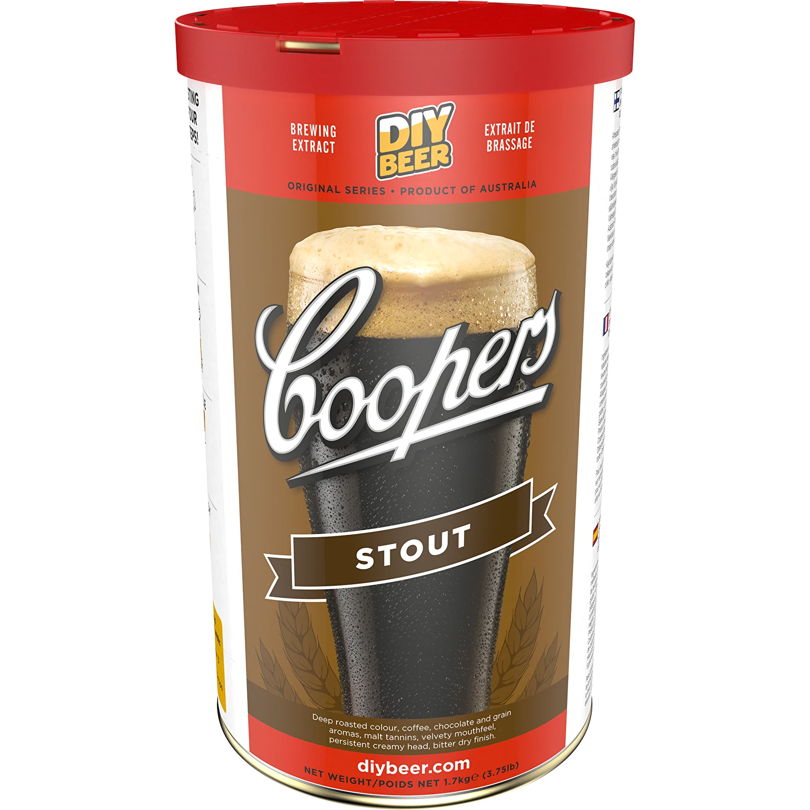 Концентрат для приготовления 23 л пива, 1,7 кг - STOUT - COOPERS  (пивоварные комплекты coopers) - symbol:407350