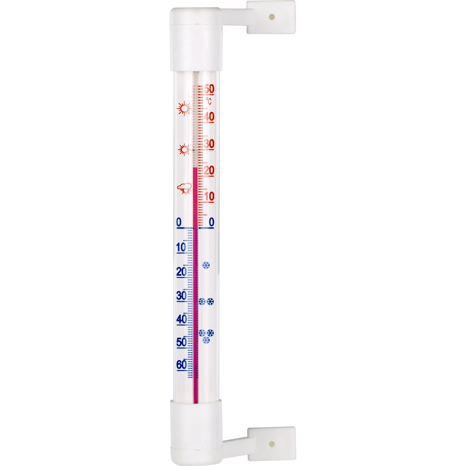 Оконный термометр белый (-50°C до +50°C) 18см