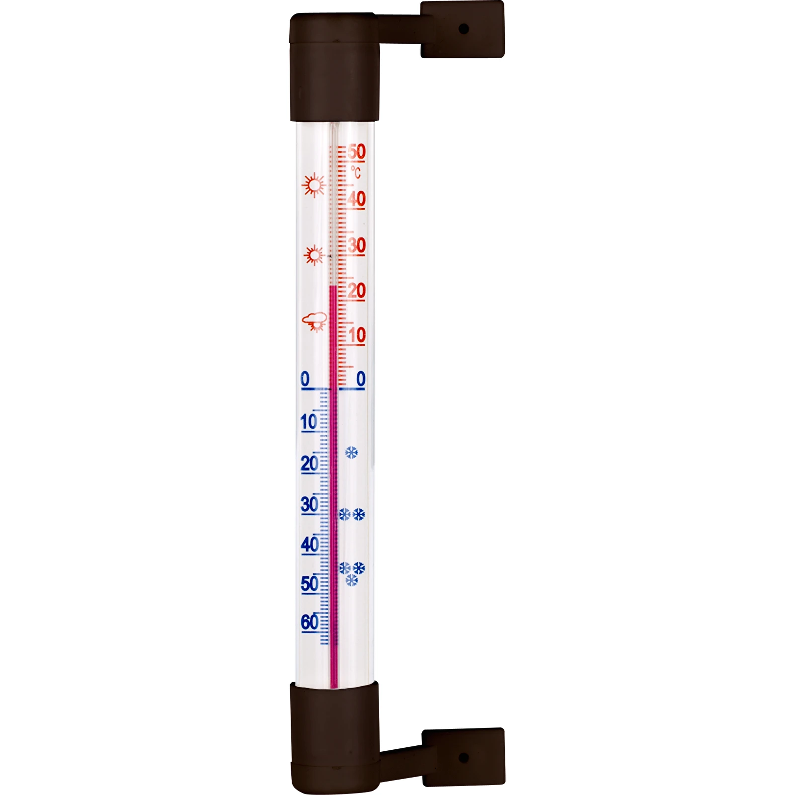 Оконный термометр, коричневый (-50°C до +50°C) 18см