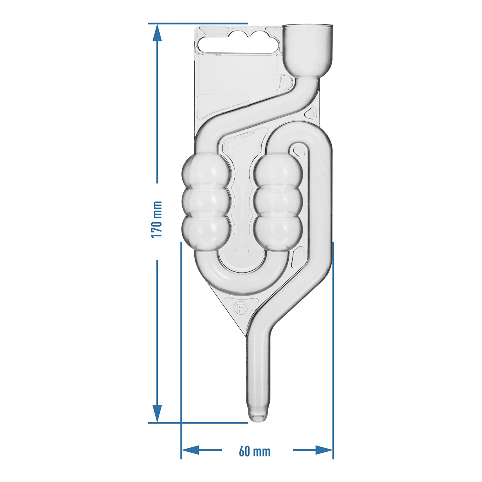 Пластиковая ферментационная трубка, 6-камерная (гидрозатворы) -  symbol:405585