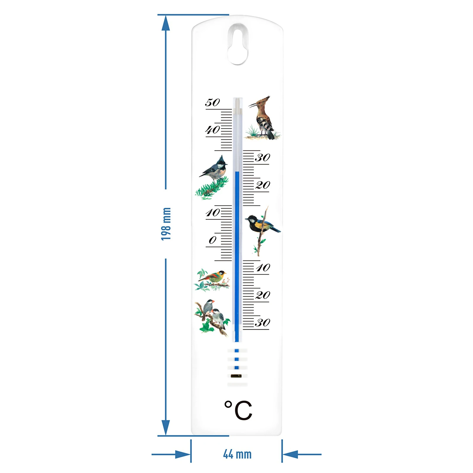 Универсальный термометр с рисунком - птицы (-30°C до +50°C) 20см  (температура окр. среды) - symbol:014600