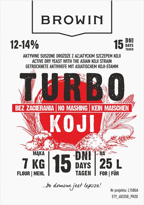 Дрожжи спиртовые Turbo Koji, 50 г - 5 ['дрожжи Koji', ' грибок Koji', ' ржаная водка', ' картофельная водка', ' холодная затирка', ' спиртовые дрожжи', ' самогонные дрожжи', ' винокуренные дрожжи', ' без затирки', ' дрожжи для зерна', ' для виски']