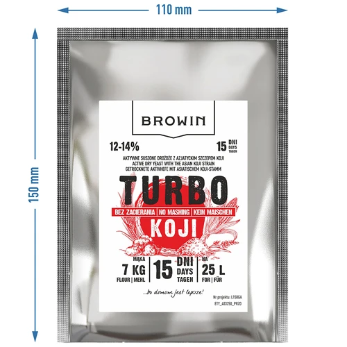 Дрожжи спиртовые Turbo Koji, 50 г - 7 ['дрожжи Koji', ' грибок Koji', ' ржаная водка', ' картофельная водка', ' холодная затирка', ' спиртовые дрожжи', ' самогонные дрожжи', ' винокуренные дрожжи', ' без затирки', ' дрожжи для зерна', ' для виски']