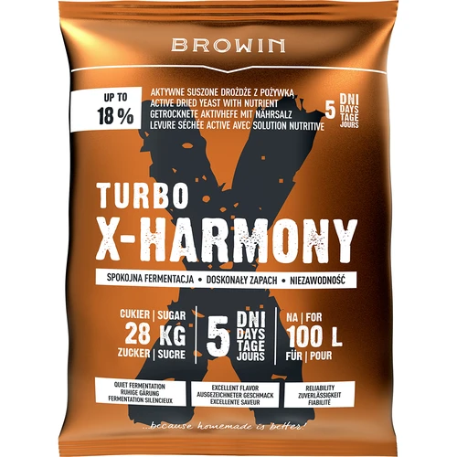 Дрожжи Turbo X-Harmony 18%, 100 л, 360 г  - 1 ['дрожжи дистиллированные', ' спиртовые дрожжи', ' турбо дрожжи', ' дрожжи Гармония', ' дрожжи 18%', ' дрожжи для самогона', ' для домашнего приготовления', ' дрожжи дистиллированные на 100 литров', ' установка 100 л', ' чистое брожение', ' леденцы', ' для застывания', ' для завязывания с сахаром', ' тихое брожение', ' приятный запах во время брожения', ' стабильное брожение', ' легкое осветление', ' дистилляция', ' х дрожжи', ' дрожжи Бровина', ' 18% дрожжи', ' спиртовые дрожжи', ' спиртовые дрожжи', ' рекомендуемые дрожжи', ' высококачественные дрожжи', ' сухие дрожжи с питательными веществами', ' легкое осветление смеси']