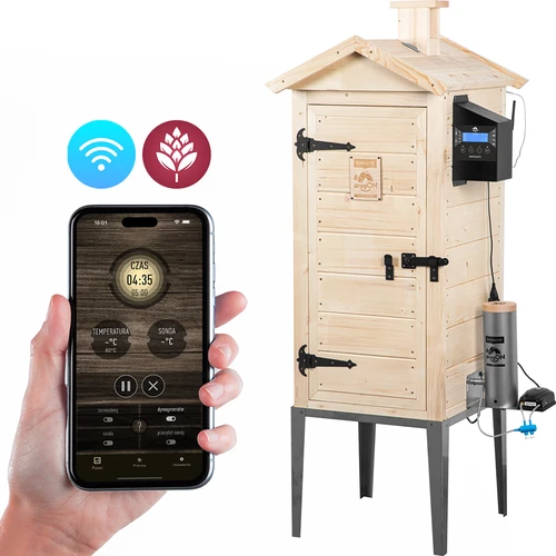 Электрическая коптильня с Wi-Fi, 200 л - dragON WOOD 100IQ  - 1 ['Копчение', ' простые коптильни', ' электрическая коптильня', ' коптильня с Wi-Fi', ' преимущества копчения с Wi-Fi и приложением', ' приложение для копчения', ' деревянная коптильня', ' садовая коптильня', ' лучшая коптильня', ' коптильня с контроллером', ' как коптить с помощью приложения', ' какую коптильню выбрать', ' домашние колбасы', ' коптильня на 200 л', ' высокая коптильня', ' вместительная коптильня', ' копчение с дымогенератором', ' дымогенератор для копчения', ' щепа для копчения', ' новинки для копчения', ' профессиональное копчение', ' простое копчение', ' как использовать электрическую коптильню', ' управление Browin']