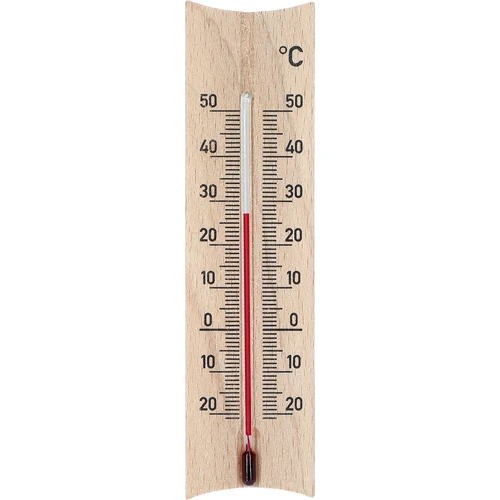 Комнатный термометр с рисунком (-20°C до +50°C) 15см, натуральный  - 1 ['внутренний термометр', ' комнатный термометр', ' термометр для помещений', ' домашний термометр', ' термометр', ' деревянный комнатный термометр', ' термометр с читабельной шкалой', ' термометр с усиленной защитой капиллярной капсулы']