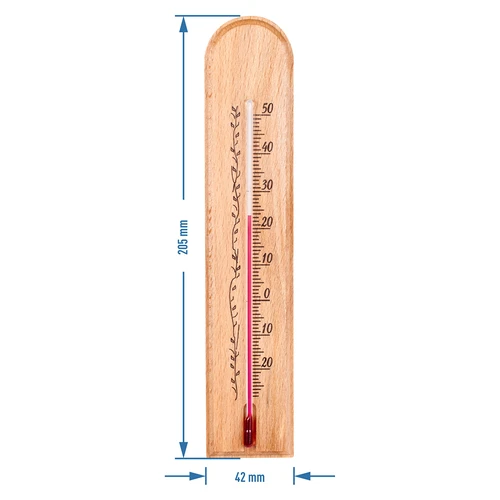 Комнатный термометр с рисунком (-20°C до +50°C) 20см - 2 ['внутренний термометр', ' комнатный термометр', ' термометр для помещений', ' домашний термометр', ' термометр', ' деревянный комнатный термометр', ' термометр с читабельной шкалой', ' термометр с усиленной защитой капиллярной капсулы']