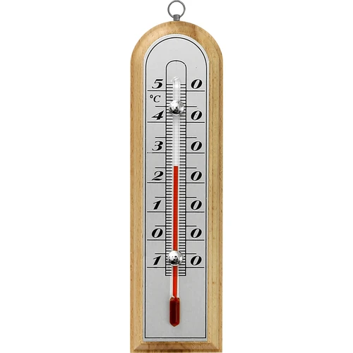 Комнатный термометр с серебристой шкалой (-10°C до +50°C) 16см микс  - 1 ['внутренний термометр', ' комнатный термометр', ' термометр для помещений', ' домашний термометр', ' термометр', ' деревянный комнатный термометр', ' термометр с читабельной шкалой', ' термометр с серебристой шкалой', ' термометр для подвешивания', ' традиционный термометр']