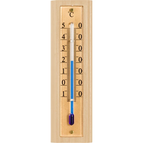 Комнатный термометр с золотистой шкалой (-10°C до +50°C) 12см, микс - 2 ['внутренний термометр', ' комнатный термометр', ' термометр для помещений', ' домашний термометр', ' термометр', ' деревянный комнатный термометр', ' термометр с читабельной шкалой', ' термометр для подвешивания', ' традиционный термометр']