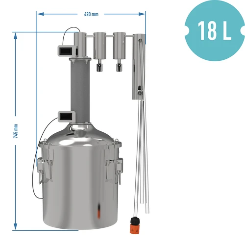 Модульный дистиллятор 18 L Munin convex - 13 ['Дистилляционный аппарат', ' дистиллятор из нержавеющей стали', ' электрический дистиллятор', ' дистилляционный аппарат', ' дистиллятор воды', ' дистиллированная вода', ' призматический источник', ' дистиллятор Бровина', ' двухступенчатый конденсатор']