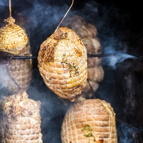 Сетка формовочная для мясных изделий (220°C), ширина 15 см, 5 м - 11 ['сетка для ветчины', ' пищевая сетка', ' сетка для колбасных изделий', ' сетка для копчения колбасных изделий', ' сетка для созревающих колбасных изделий']