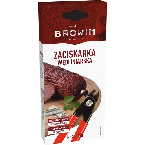 Щипцы для мяса + 60 зажимов - 3 ['для Краковской', ' для оболочек', ' для ветчины', ' для обжима колбасок', ' для обжима колбас']