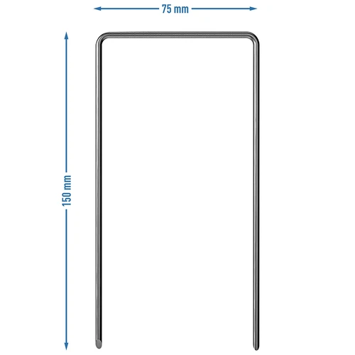 Шпильки для агроволокна из нержавеющей стали, типа U - 100 шт. - 7 ['для агроволокна', ' для агроткани', ' для геотекстиля', ' для сетки для кротов', ' шпилька для агроволокна', ' шпильки из нержавеющей стали', ' шпильки для крепления', ' U-образные шпильки', ' шпильки U типа']