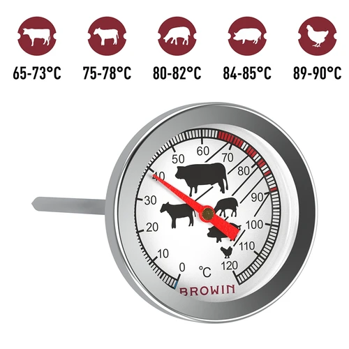 Термометр для жарки мяса, от 0°C до 120°C - 9 ['температура', ' кулинарный термометр', ' гастрономический термометр', ' пищевой термометр', ' пищевой термометр с зондом', '  термометр для мяса', ' термометр с зондом', ' кухонный термометр с зондом', ' зонд для мяса', ' термометр для выпечки', ' термометр для приготовления пищи', ' термометр для копчения', ' термометр для печи', ' термометр для духовки', ' термометр с датчиком']