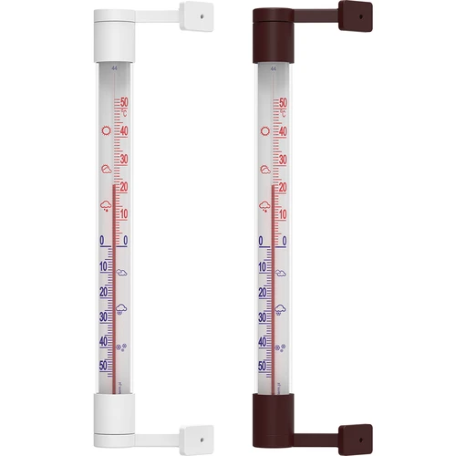 Термометр уличный трубчатый, приклеиваемый/привинчиваемый (-50°C до +50°C) 22см микс  - 1 ['круглый термометр', ' какая температура']