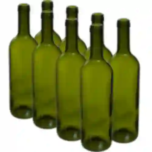 "Бутылка винная ""Bordeaux"" 0,75 л, оливковая, 8 шт."
