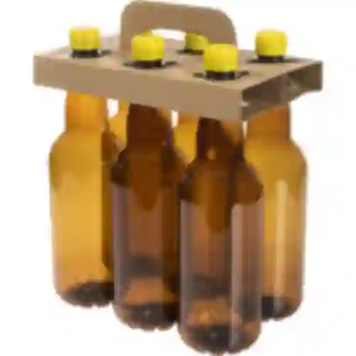 Набор ПЭТ бутылок для пива 1 л в переноске (6 шт.)