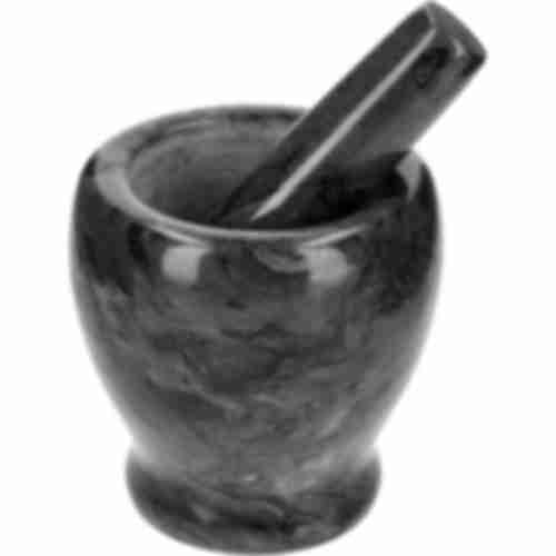 Ступка кухонная мраморная, черная, диаметр 10,5 см