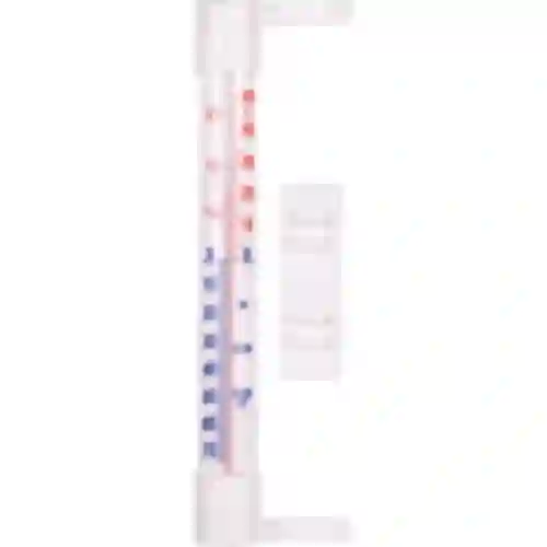 Термометр уличный трубчатый, приклеиваемый/привинчиваемый, белый  (-60°C до +50°C) 23см