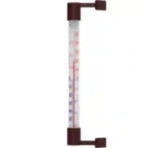 Термометр уличный трубчатый, приклеиваемый/привинчиваемый, коричневый (-50°C до +50°C) 22см