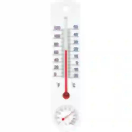 Универсальный белый термометр с гигрометром (-20°C до +50°C) 25см