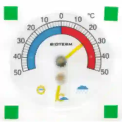 Универсальный самоклеящийся, прозрачный термометр с гигрометром (-50°C до +50°C)