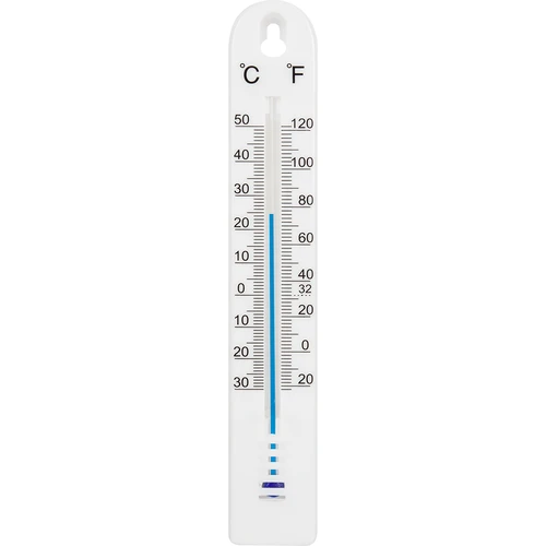 Универсальный термометр, белый (-30°C до +50°C) 17см  - 1 ['термометр', ' универсальный термометр', ' пластиковый термометр', ' термометр с читабельной шкалой', ' термометр с двойной шкалой', ' термометр для помещений с повышенной влажностью']