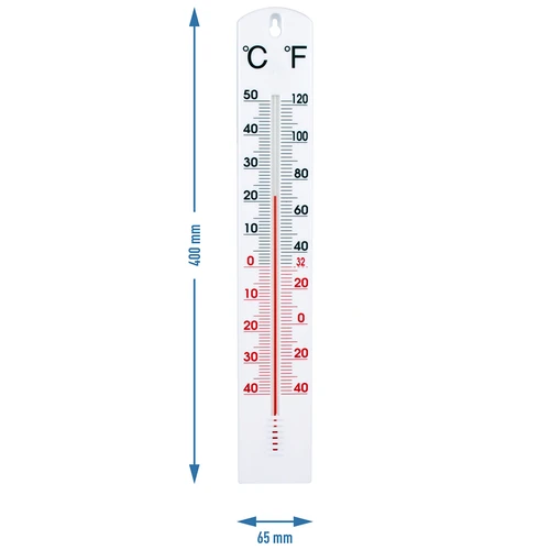 Универсальный термометр, белый (-40°C до +50°C) 40см - 2 ['термометр', ' универсальный термометр', ' пластиковый термометр', ' термометр с читабельной шкалой', ' термометр с двойной шкалой', ' термометр для помещений с повышенной влажностью']