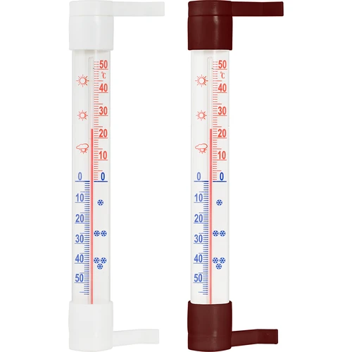 Заоконный двухсторонний термометр  (-50°C до +50°C) 23см микс  - 1 ['наружный термометр', ' термометр', ' заоконный термометр', ' термометр с читабельной шкалой', ' пластиковый термометр', ' термометр на окно', ' балконный термометр', ' двухсторонний термометр']